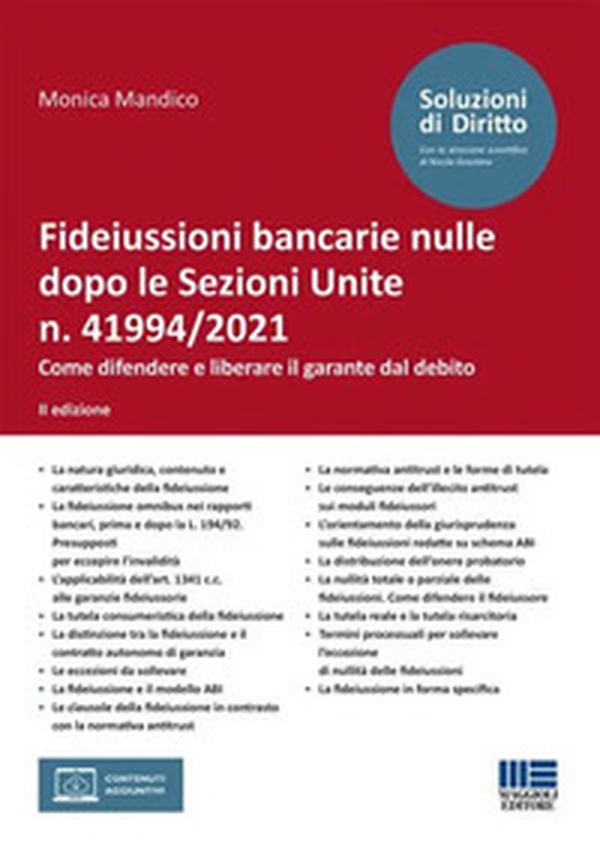 Fideiussioni bancarie nulle dopo le Sezioni Unite n. 41994/2021 - Librerie.coop Fideiussioni bancarie nulle dopo le Sezioni Unite n. 41994/2021 - Librerie.coop