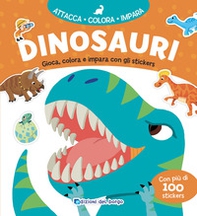 Dinosauri. Gioca, colora e impara con gli sticker. Con adesivi - Librerie.coop