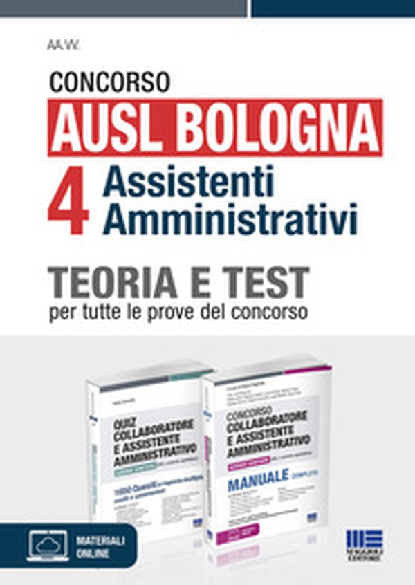 Concorso AUSL Bologna 4 assistenti amministrativi. Kit teoria e test per tutte le prove del concorso - Librerie.coop Concorso AUSL Bologna 4 assistenti amministrativi. Kit teoria e test per tutte le prove del concorso - Librerie.coop