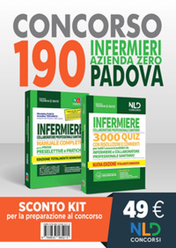 Concorso 190 infermieri Azienda Zero Padova. Kit completo manuale + quiz infermieri - Librerie.coop Concorso 190 infermieri Azienda Zero Padova. Kit completo manuale + quiz infermieri - Librerie.coop