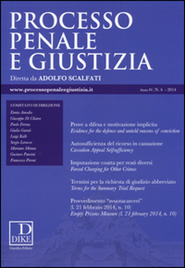 Processo penale e giustizia - Vol. 4 - Librerie.coop Processo penale e giustizia - Vol. 4 - Librerie.coop
