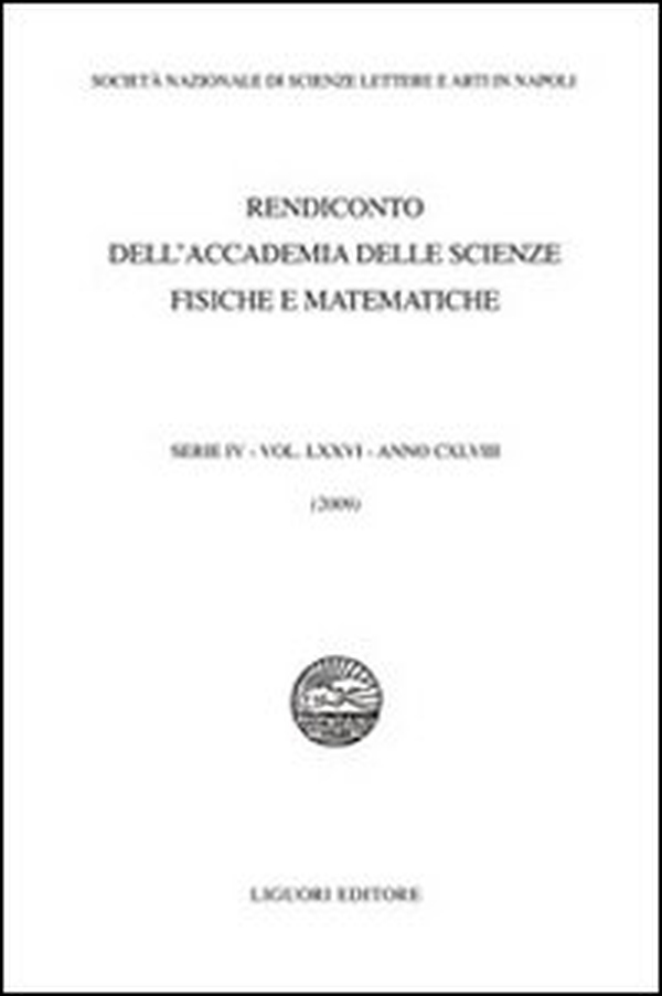 Rendiconto dell'Accademia delle scienze fisiche e matematiche. Serie IV - Librerie.coop Rendiconto dell'Accademia delle scienze fisiche e matematiche. Serie IV - Librerie.coop