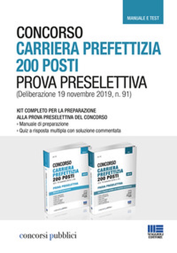 Concorso carriera prefettizia 200 posti. Prova preselettiva. Kit completo per la preparazione. Manuale e quiz - Librerie.coop Concorso carriera prefettizia 200 posti. Prova preselettiva. Kit completo per la preparazione. Manuale e quiz - Librerie.coop