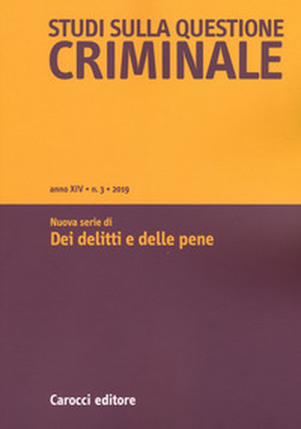 Studi sulla questione criminale - Librerie.coop Studi sulla questione criminale - Librerie.coop