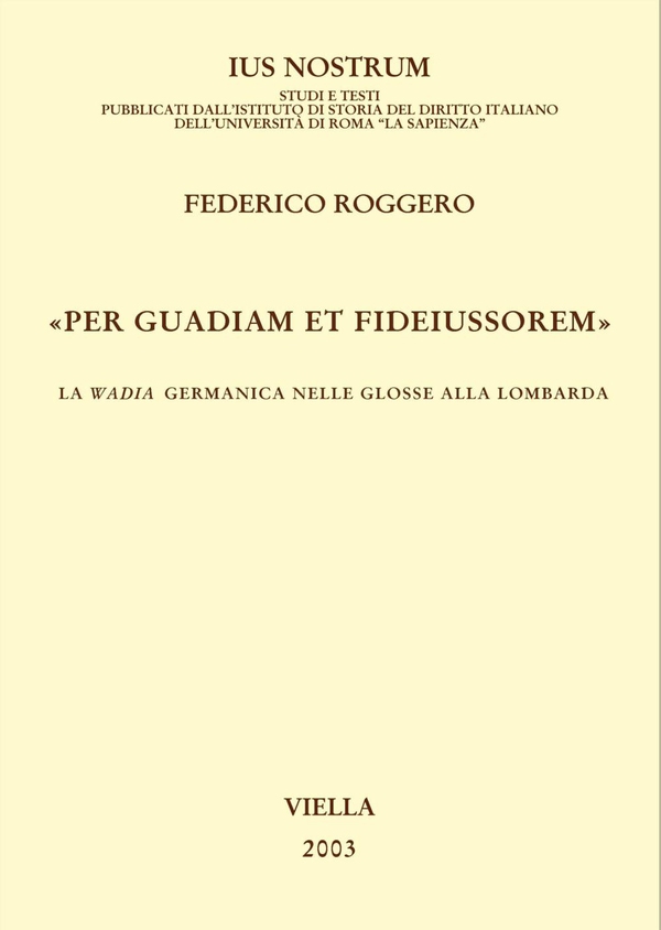 «Per guadiam et fideiussorem» - Librerie.coop «Per guadiam et fideiussorem» - Librerie.coop