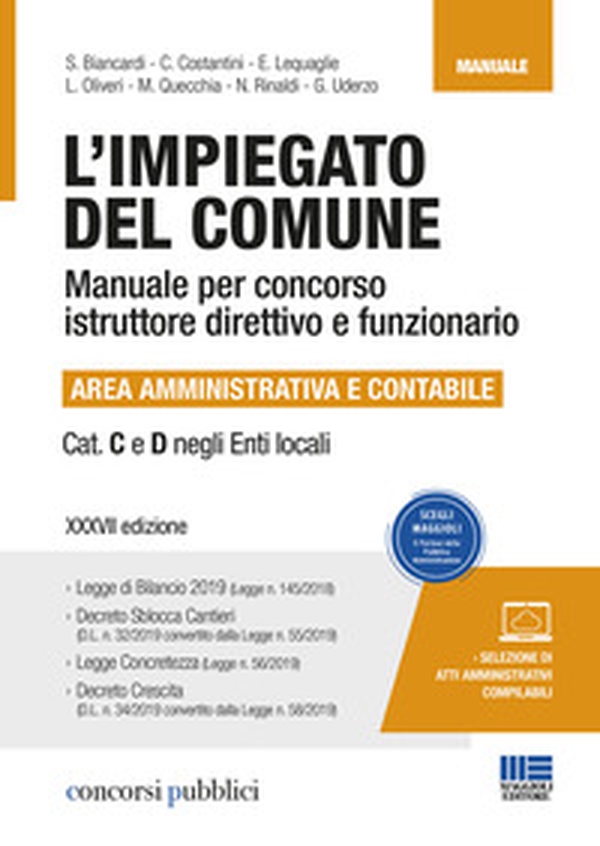 L'impiegato del Comune. Manuale per concorso istruttore direttivo e funzionario - Librerie.coop L'impiegato del Comune. Manuale per concorso istruttore direttivo e funzionario - Librerie.coop