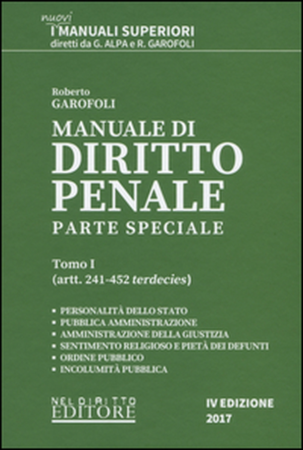 Manuale di diritto penale. Parte speciale - Librerie.coop Manuale di diritto penale. Parte speciale - Librerie.coop
