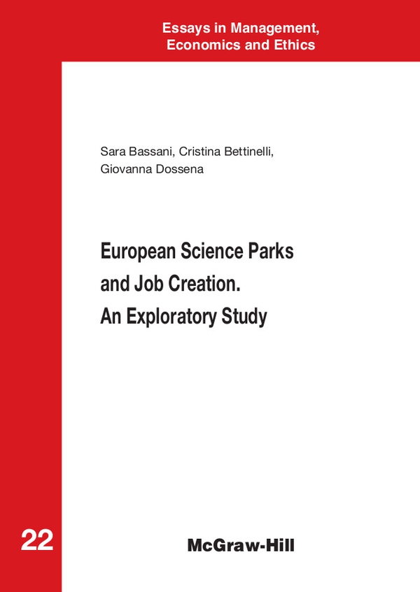 European Science Parks and Job Creation. An Exploratory Study - Librerie.coop European Science Parks and Job Creation. An Exploratory Study - Librerie.coop