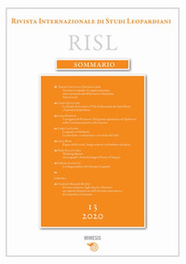 Rivista internazionale di studi leopardiani - Librerie.coop Rivista internazionale di studi leopardiani - Librerie.coop