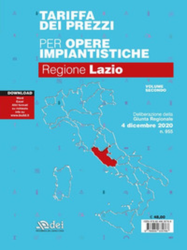 Tariffa dei prezzi per opere impiantistiche 2020. Regione Lazio - Librerie.coop Tariffa dei prezzi per opere impiantistiche 2020. Regione Lazio - Librerie.coop