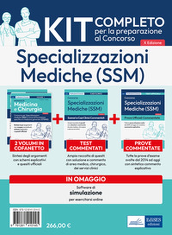 Kit completo per la preparazione al concorso di Specializzazioni Mediche (SSM). Volumi per la preparazione ai test di accesso alle scuole di specializzazione medica. - Librerie.coop Kit completo per la preparazione al concorso di Specializzazioni Mediche (SSM). Volumi per la preparazione ai test di accesso alle scuole di specializzazione medica. - Librerie.coop