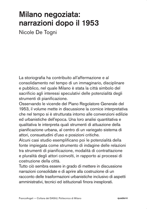 Milano negoziata: narrazioni dopo il 1953 - Librerie.coop Milano negoziata: narrazioni dopo il 1953 - Librerie.coop