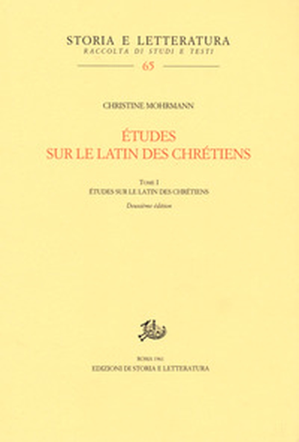Études sur le latin des chrétiens - Vol. 1 - Librerie.coop Études sur le latin des chrétiens - Vol. 1 - Librerie.coop