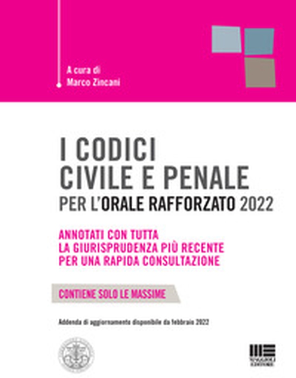 I codici civile e penale per l'orale rafforzato 2022 - Librerie.coop I codici civile e penale per l'orale rafforzato 2022 - Librerie.coop