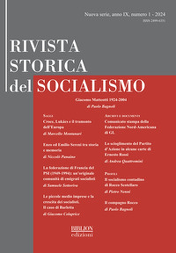 Rivista storica del socialismo - Vol. 1 - Librerie.coop Rivista storica del socialismo - Vol. 1 - Librerie.coop