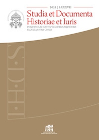 Studia et documenta historiae et iuris - Vol. 87 - Librerie.coop