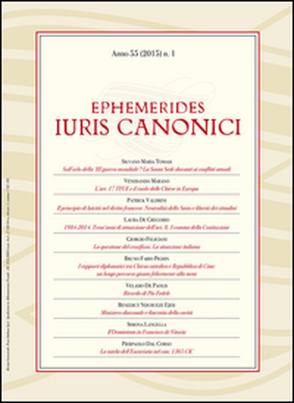Ephemerides iuris canonici - Vol. 1 - Librerie.coop Ephemerides iuris canonici - Vol. 1 - Librerie.coop