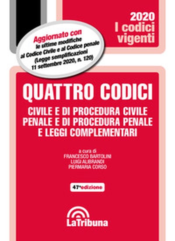 Quattro codici. Civile e di procedura civile, penale e di procedura penale e leggi complementari - Librerie.coop Quattro codici. Civile e di procedura civile, penale e di procedura penale e leggi complementari - Librerie.coop