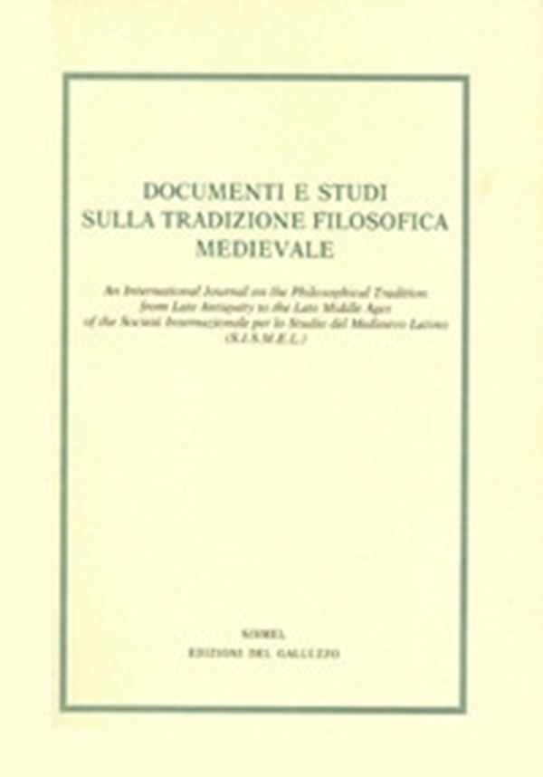 Documenti e studi sulla tradizione filosofica medievale - Vol. 29 - Librerie.coop Documenti e studi sulla tradizione filosofica medievale - Vol. 29 - Librerie.coop