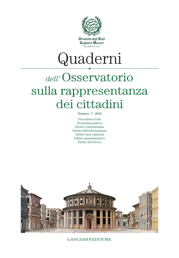 Quaderni dell'Osservatorio sulla rappresentanza dei cittadini n. 7/2010 - Librerie.coop Quaderni dell'Osservatorio sulla rappresentanza dei cittadini n. 7/2010 - Librerie.coop
