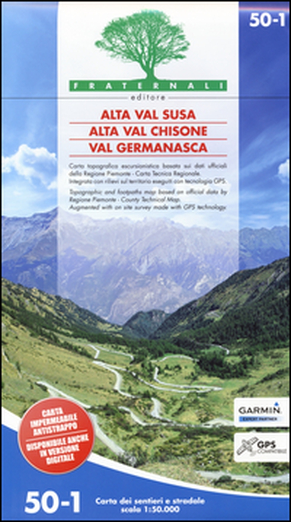 Carta n. 50-1. Alta Val Susa, alta Val Chisone, Val Germanasca. Carta dei sentieri e stradale scala 1:25.000 - Librerie.coop Carta n. 50-1. Alta Val Susa, alta Val Chisone, Val Germanasca. Carta dei sentieri e stradale scala 1:25.000 - Librerie.coop