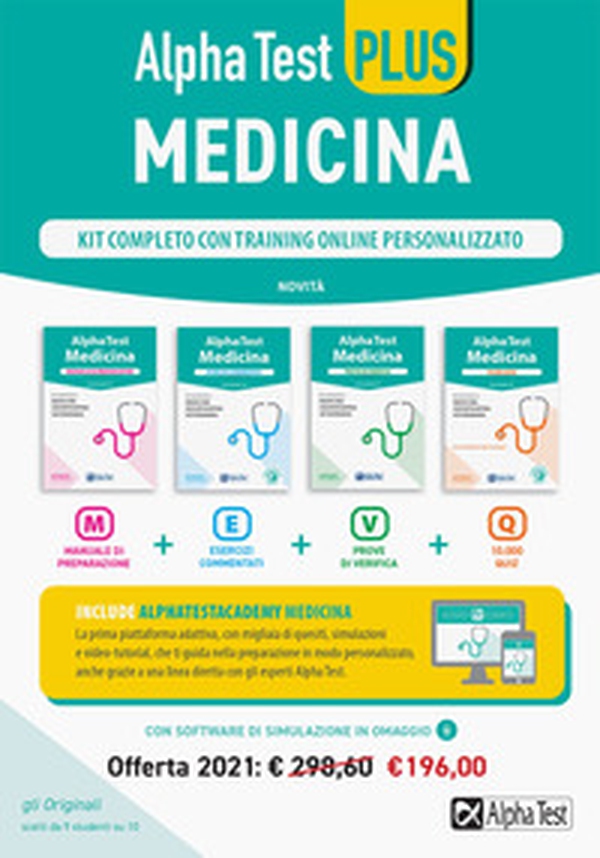Alpha Test plus. Medicina. Kit completo di preparazione con training online personalizzato - Librerie.coop Alpha Test plus. Medicina. Kit completo di preparazione con training online personalizzato - Librerie.coop