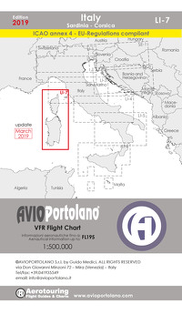 Avioportolano. VFR flight chart LI 7 Italy Sardinia-Corsica. ICAO annex 4 - EU-Regulations compliant. Ediz. italiana e inglese - Librerie.coop Avioportolano. VFR flight chart LI 7 Italy Sardinia-Corsica. ICAO annex 4 - EU-Regulations compliant. Ediz. italiana e inglese - Librerie.coop
