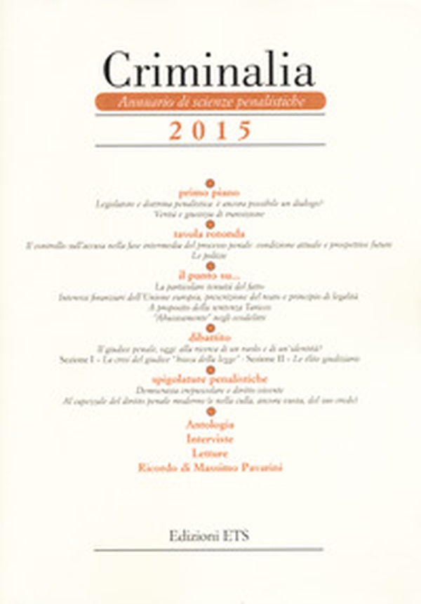 Criminalia. Annuario di scienze penalistiche - Librerie.coop Criminalia. Annuario di scienze penalistiche - Librerie.coop