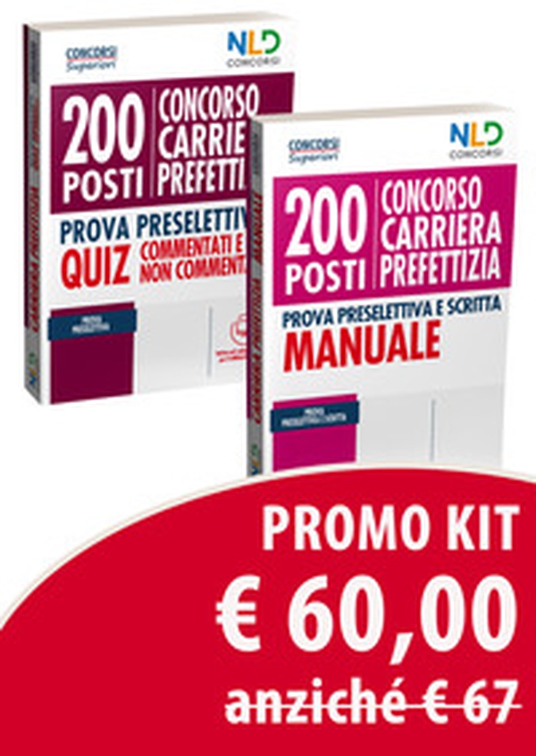 Kit concorso carriera prefettizia 200 posti. Manuale e quiz - Librerie.coop Kit concorso carriera prefettizia 200 posti. Manuale e quiz - Librerie.coop