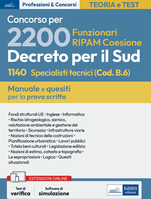 Concorso per 2200 Funzionari RIPAM coesione. 1140 Specialisti tecnici (Cod. B.6) - Librerie.coop Concorso per 2200 Funzionari RIPAM coesione. 1140 Specialisti tecnici (Cod. B.6) - Librerie.coop