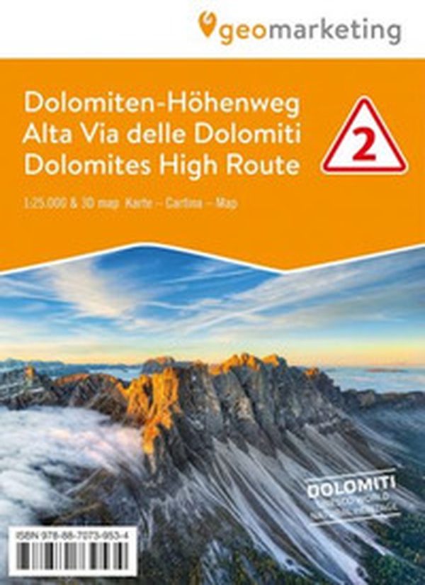 Alta via delle Dolomiti 2. Cartina escursionistica 1:25.000. Con panoramiche 3D. Ediz. italiana, inglese e tedesca - Librerie.coop Alta via delle Dolomiti 2. Cartina escursionistica 1:25.000. Con panoramiche 3D. Ediz. italiana, inglese e tedesca - Librerie.coop