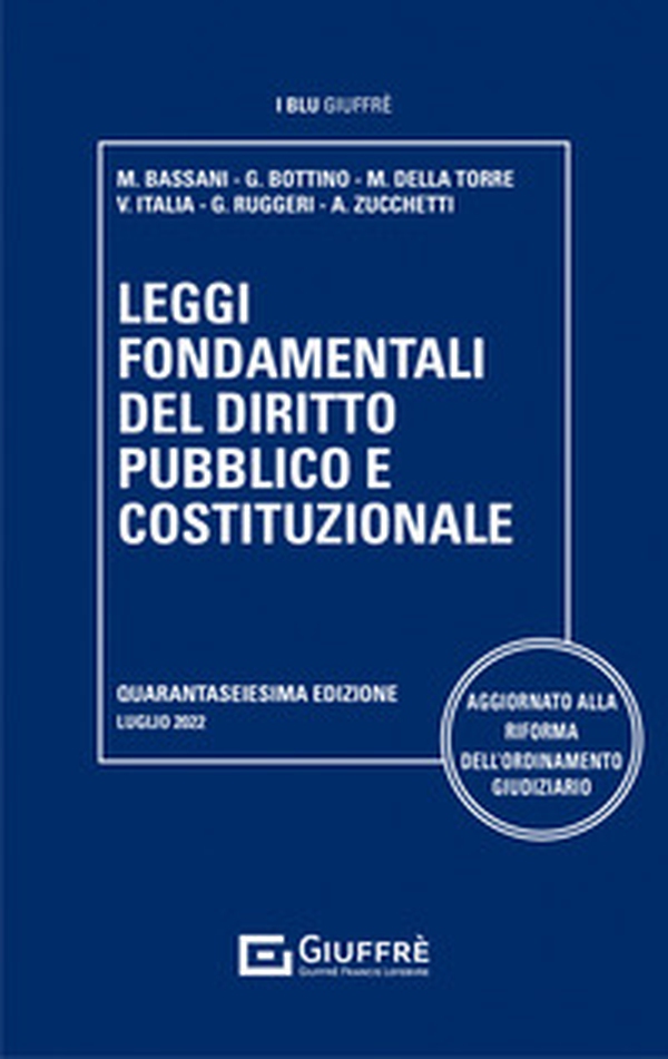 Leggi fondamentali del diritto pubblico e costituzionale - Librerie.coop Leggi fondamentali del diritto pubblico e costituzionale - Librerie.coop