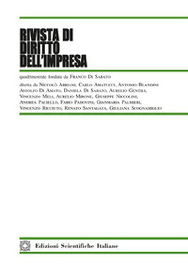 Rivista di diritto dell'Impresa - Vol. 1 - Librerie.coop Rivista di diritto dell'Impresa - Vol. 1 - Librerie.coop
