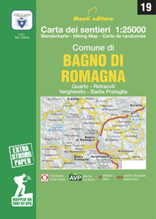 Carta dei sentieri. Bagno di Romagna 1:25000 - Librerie.coop Carta dei sentieri. Bagno di Romagna 1:25000 - Librerie.coop