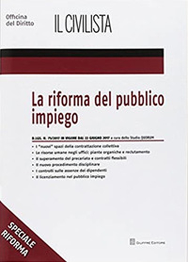 La riforma del pubblico impiego. Il D. Lgs. n. 75/2017 - Librerie.coop La riforma del pubblico impiego. Il D. Lgs. n. 75/2017 - Librerie.coop