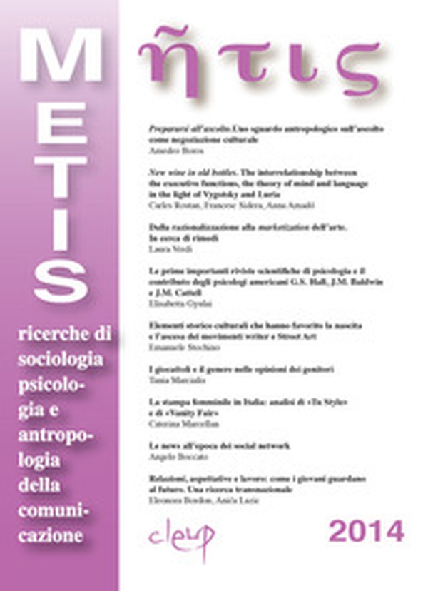 Metis. Ricerche di sociologia, psicologia e antropologia della comunicazione - Librerie.coop Metis. Ricerche di sociologia, psicologia e antropologia della comunicazione - Librerie.coop