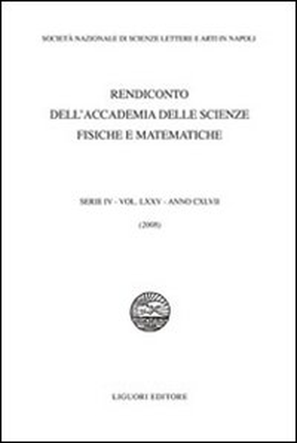 Rendiconto dell'Accademia delle scienze fisiche e matematiche. Serie IV - Librerie.coop Rendiconto dell'Accademia delle scienze fisiche e matematiche. Serie IV - Librerie.coop