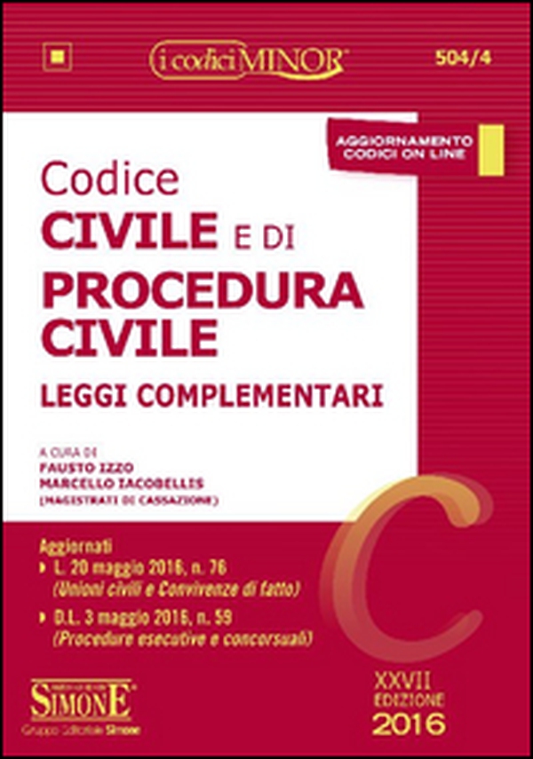 Codice civile e di procedura civile. Leggi complementari - Librerie.coop Codice civile e di procedura civile. Leggi complementari - Librerie.coop