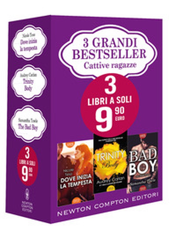 3 grandi bestseller. Cattive ragazze: Dove inizia la tempesta-Trinity. Body-The Bad Boy - Librerie.coop 3 grandi bestseller. Cattive ragazze: Dove inizia la tempesta-Trinity. Body-The Bad Boy - Librerie.coop