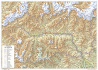 Valle d'Aosta. Carta stradale della regione 1:100.000 (carta murale cm 96x68) - Librerie.coop
