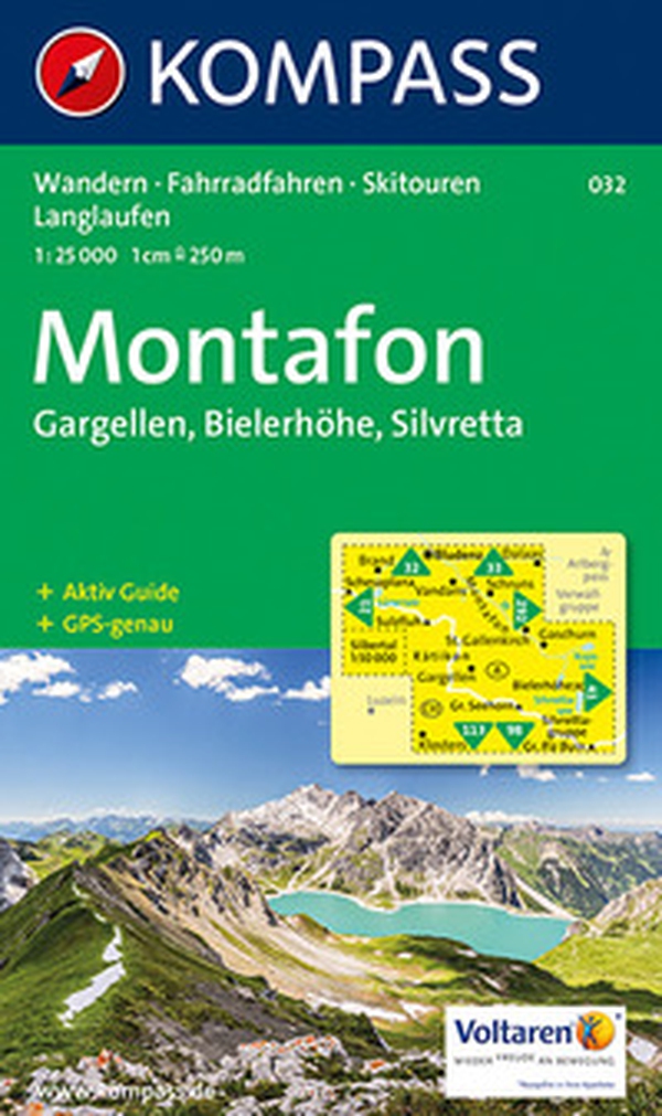 Carta escursionistica n. 032. Montafon, Gargellen, Bielerhöhe, Silvretta 1:25.000 - Librerie.coop Carta escursionistica n. 032. Montafon, Gargellen, Bielerhöhe, Silvretta 1:25.000 - Librerie.coop