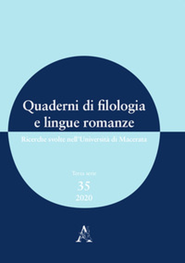 Quaderni di filologia e lingue romanze. Ricerche svolte nell'Università di Macerata (2020) - Librerie.coop Quaderni di filologia e lingue romanze. Ricerche svolte nell'Università di Macerata (2020) - Librerie.coop
