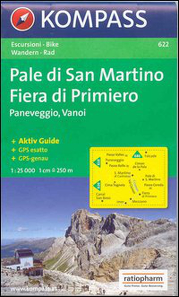 Carta escursionistica n. 622. Trentino, Veneto. Pale di S. Martino, Fiera di Primiero 1:25.000. Adatto a GPS. Digital map. DVD-ROM - Librerie.coop Carta escursionistica n. 622. Trentino, Veneto. Pale di S. Martino, Fiera di Primiero 1:25.000. Adatto a GPS. Digital map. DVD-ROM - Librerie.coop