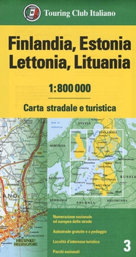Finlandia, Estonia, Lettonia, Lituania 1:800.000. Carta stradale e turistica - Librerie.coop