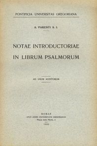 Notae introductoriae in librum psalmorum - Librerie.coop