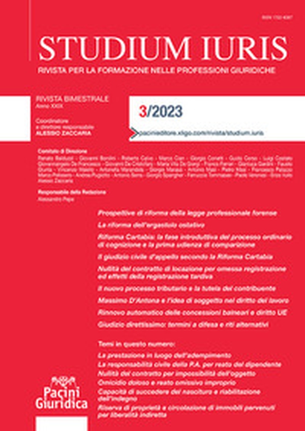 Studium iuris. Rivista per la formazione nelle professioni giuridiche - Vol. 3 - Librerie.coop Studium iuris. Rivista per la formazione nelle professioni giuridiche - Vol. 3 - Librerie.coop