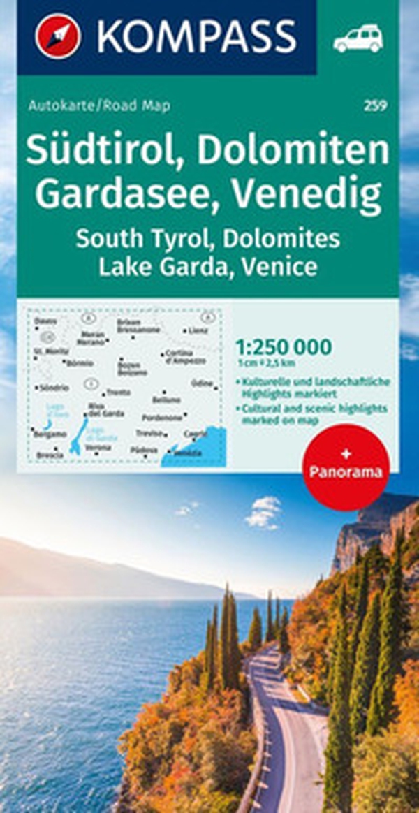 Carta stradale n. 259. Alto Adige, Dolomiti, Lago di Garda, Venezia - Librerie.coop Carta stradale n. 259. Alto Adige, Dolomiti, Lago di Garda, Venezia - Librerie.coop