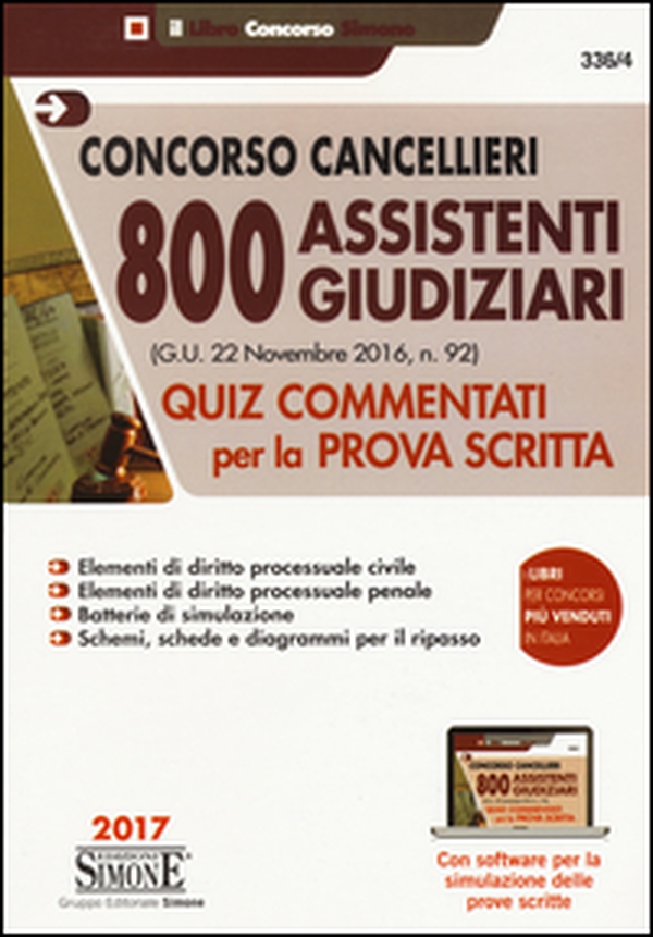 Concorso cancellieri. 800 assistenti giudiziari. Quiz commentati per la prova scritta - Librerie.coop Concorso cancellieri. 800 assistenti giudiziari. Quiz commentati per la prova scritta - Librerie.coop