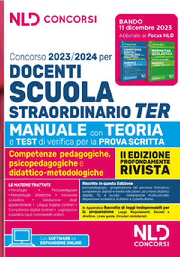 Concorso docenti scuola straordinario TER 2023-2024. Manuale con teoria e test di verifica per la prova scritta - Librerie.coop Concorso docenti scuola straordinario TER 2023-2024. Manuale con teoria e test di verifica per la prova scritta - Librerie.coop