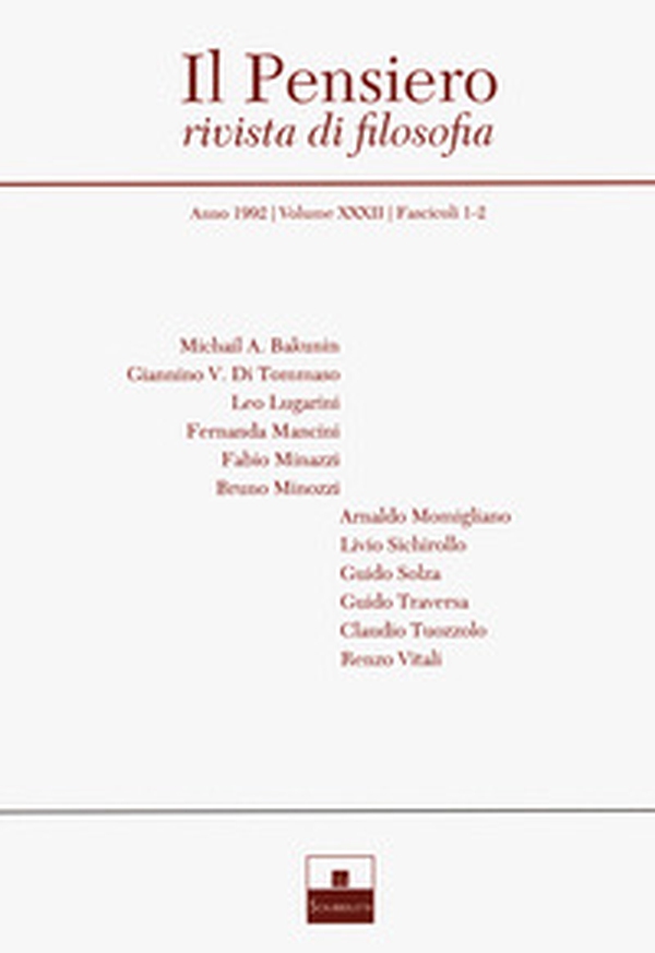 Il pensiero. Rivista di filosofia - Vol. 32\1-2 - Librerie.coop Il pensiero. Rivista di filosofia - Vol. 32\1-2 - Librerie.coop